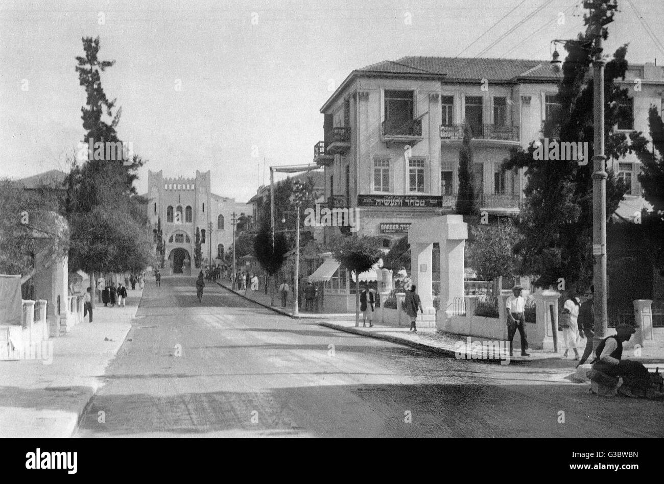 Street scene, Tel Aviv, Israele occidentale Foto Stock