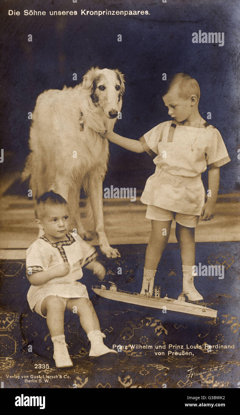 Figli del principe ereditario Guglielmo - Guglielmo e Luigi Ferdinando Foto Stock