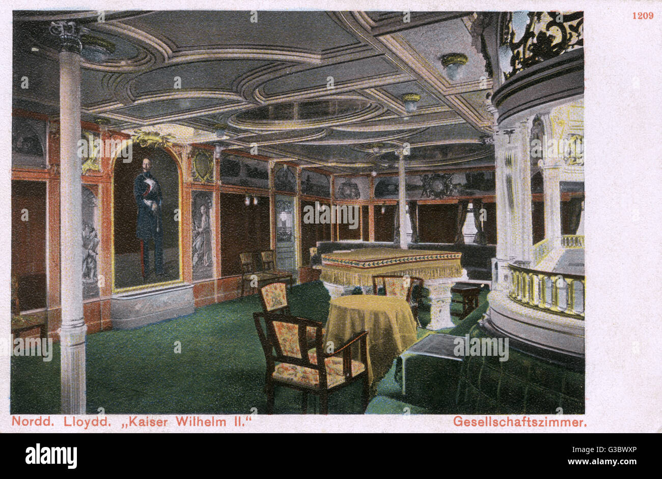 Interno del transatlantico Kaiser Wilhelm II (4/4) Foto Stock