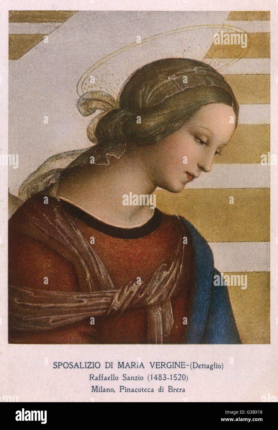 Il matrimonio della Vergine (dettaglio), di Raffaello Foto Stock
