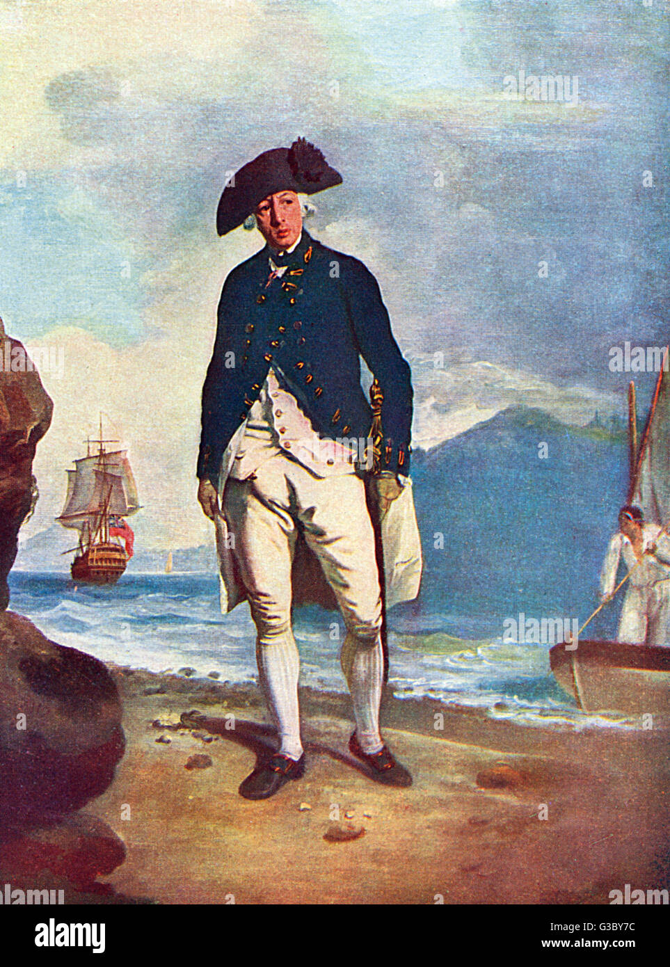 Arthur Phillip, vice ammiraglio e Governatore del New South Wales (ex capitano Phillip, R.N.) (1738-1814). Nel gennaio 1788, Phillip istituì un piccolo insediamento sulle rive di Port Jackson, dove ora sorge la città di Sydney. Phillip era originariamente sen Foto Stock