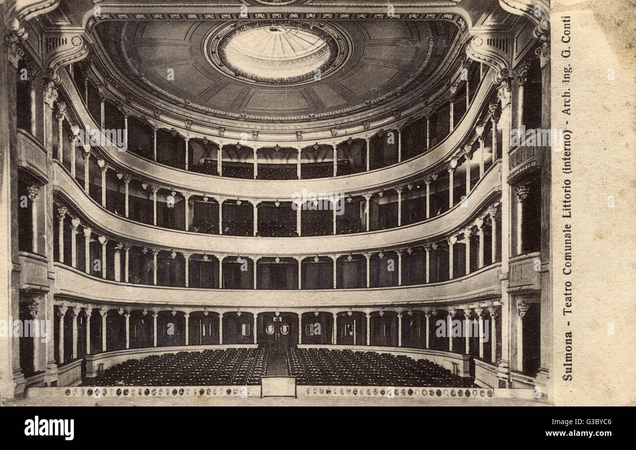 Sulmona, l'Aquila, Italia - Teatro Maria Caniglia Foto Stock