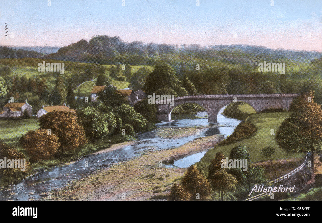 Allensford, Co. Durham - Ponte Vecchio Foto Stock