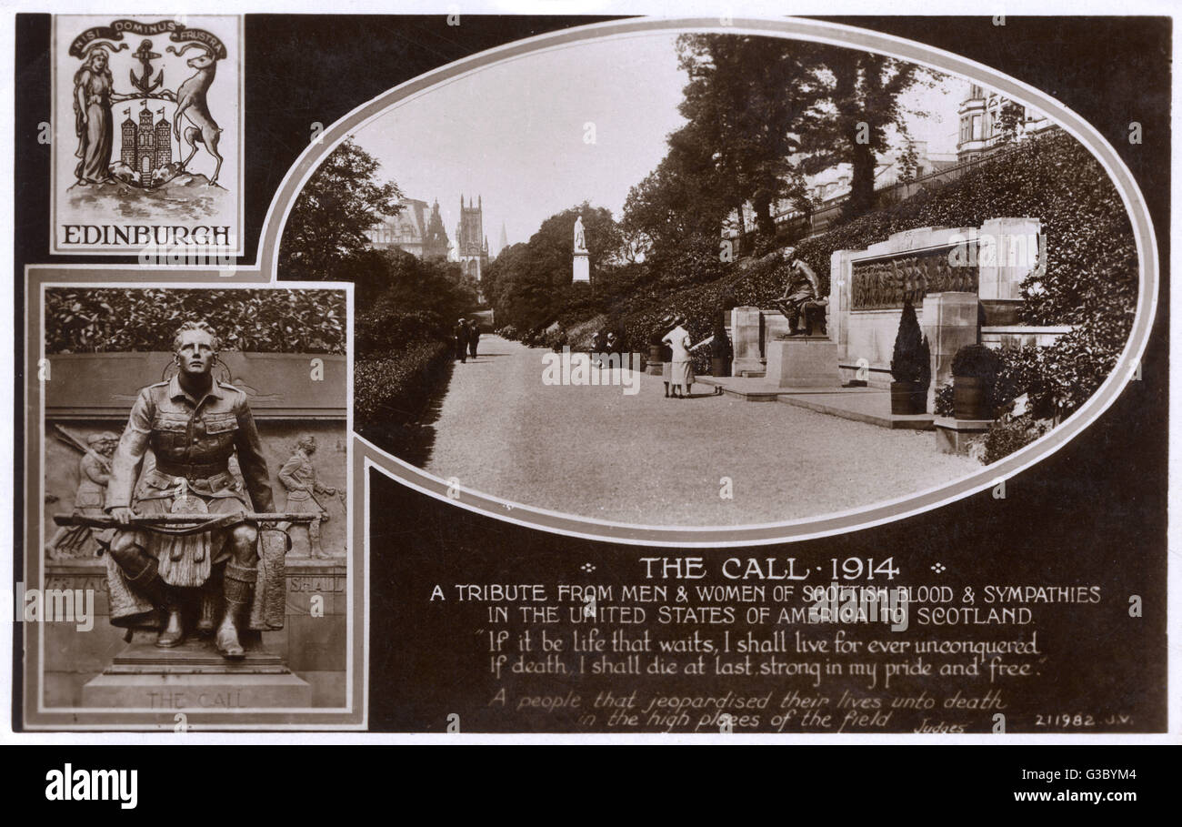 Scots American War Memorial, Edimburgo, Scozia Foto Stock