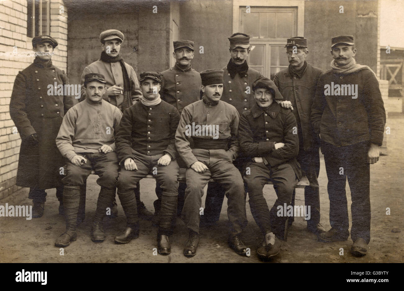 Prigionieri di guerra francesi, Wittenberg, Germania, WW1 Foto Stock