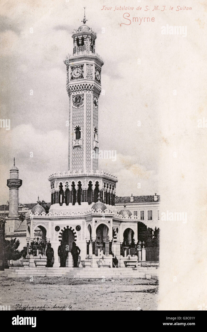 Izmir, Turchia - Torre - Giubileo del Sultano Abdulhamid II Foto Stock