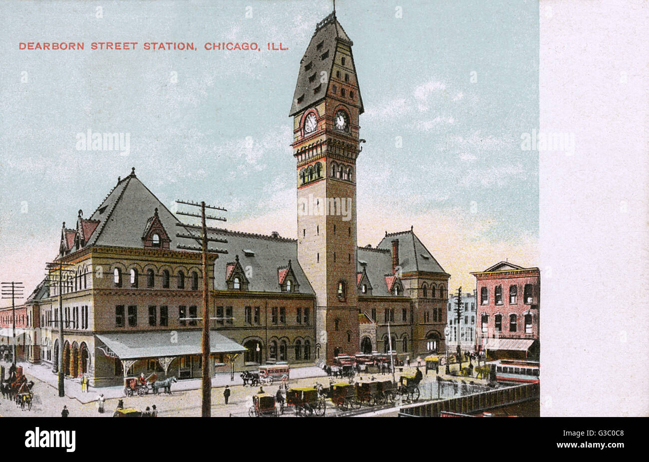 Stazione di Dearborn Street - Chicago, Illinois Foto Stock