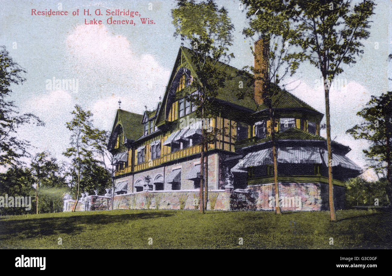Residenza Selfridge, Lago di Ginevra, Wisconsin, Stati Uniti Foto Stock