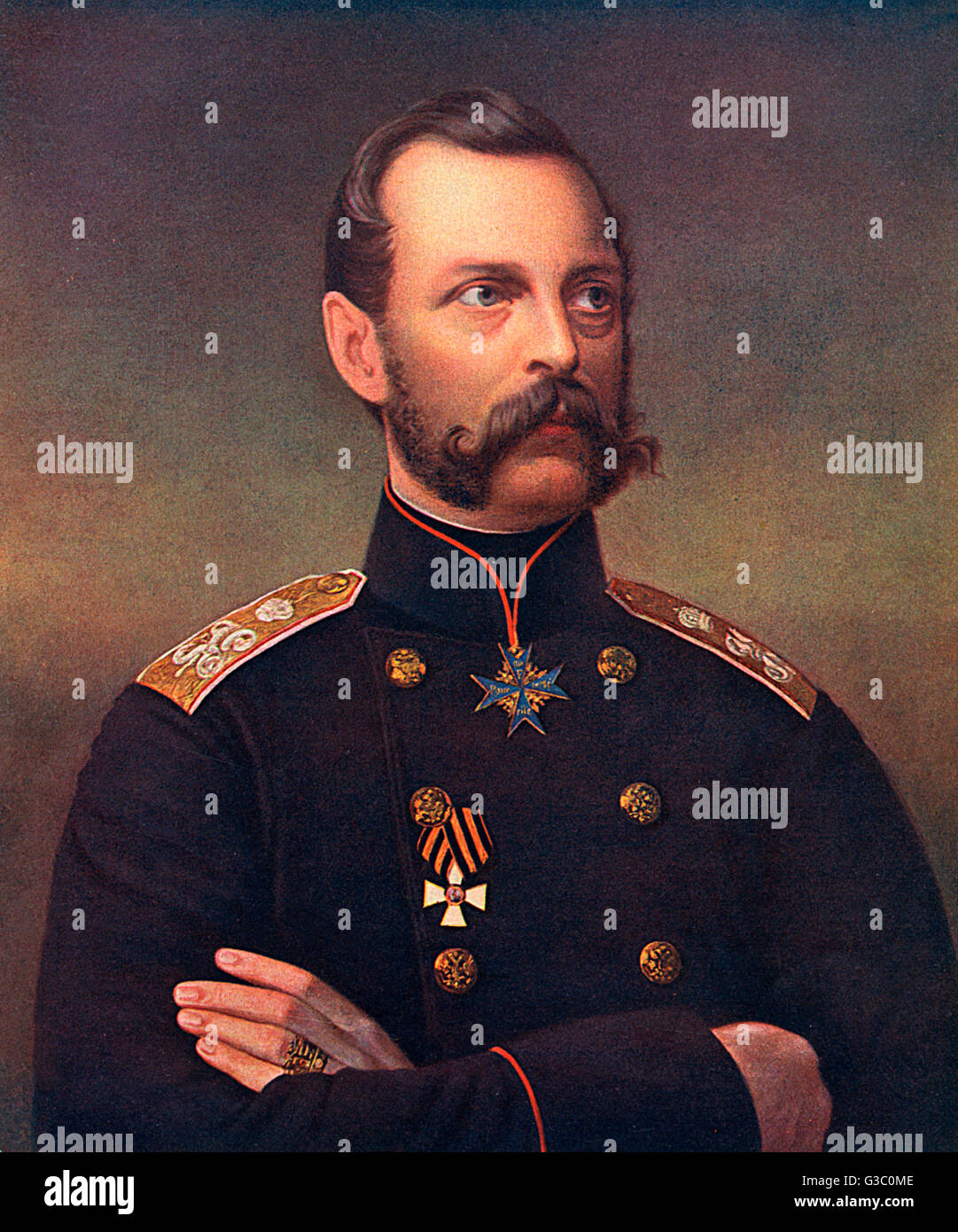 Lo Zar Alessandro II (Aleksandr II Nikolaevich) della Russia (1818-1881,  regnò 1855-1881). Data: XIX secolo Foto stock - Alamy