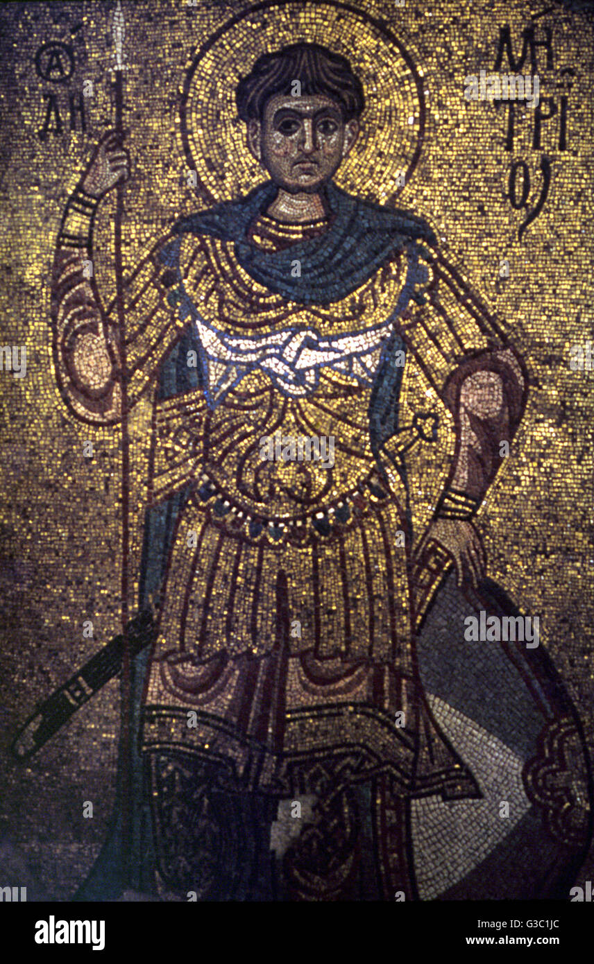 Mosaico, Demetrio di Salonicco Foto stock Alamy