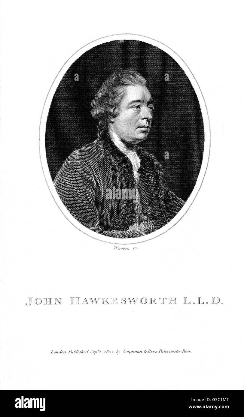 John Hawkesworth - autore e redattore del libro inglesi Foto Stock