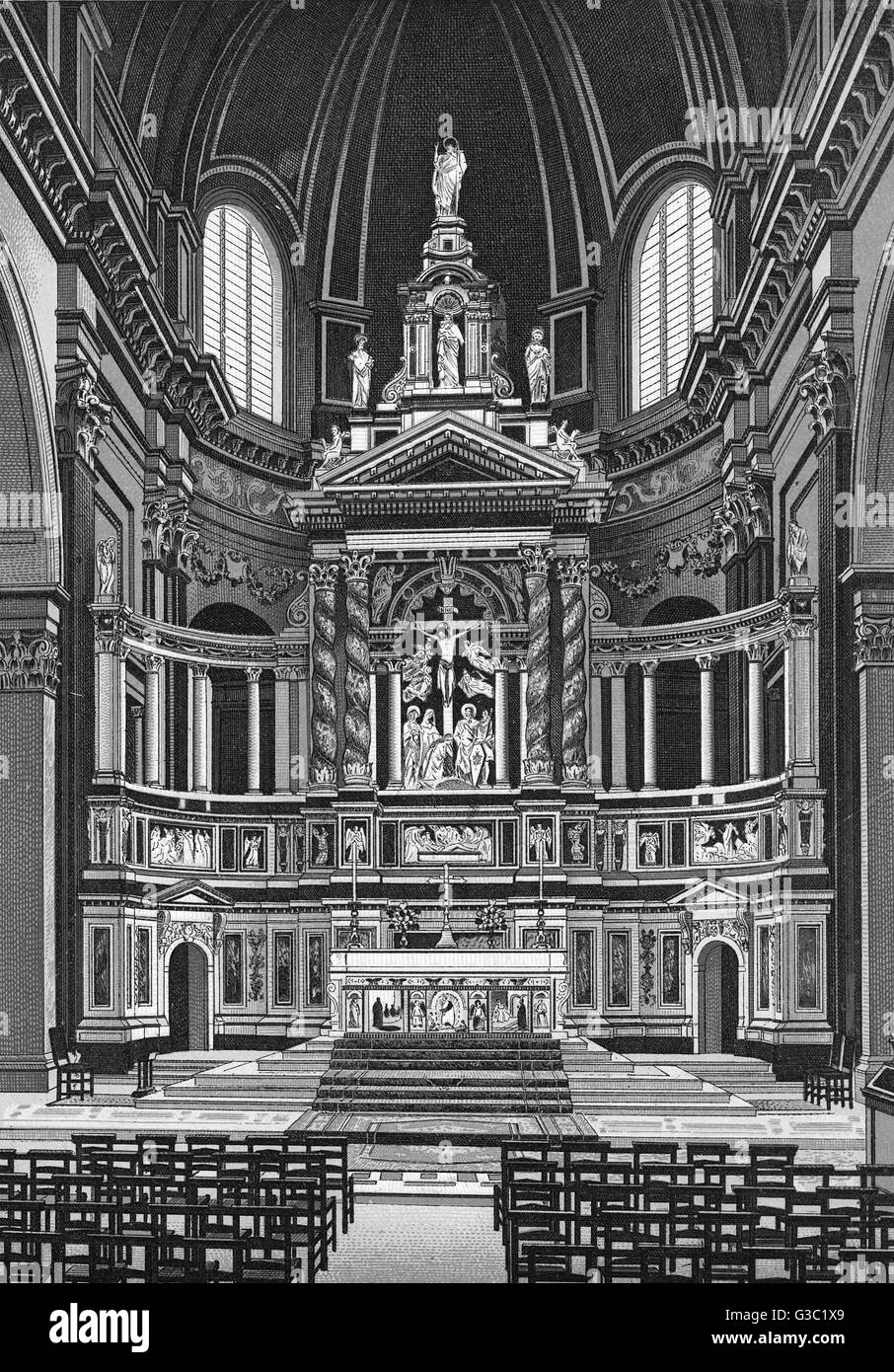 Reredos - Cattedrale di St Paul, Londra Foto Stock