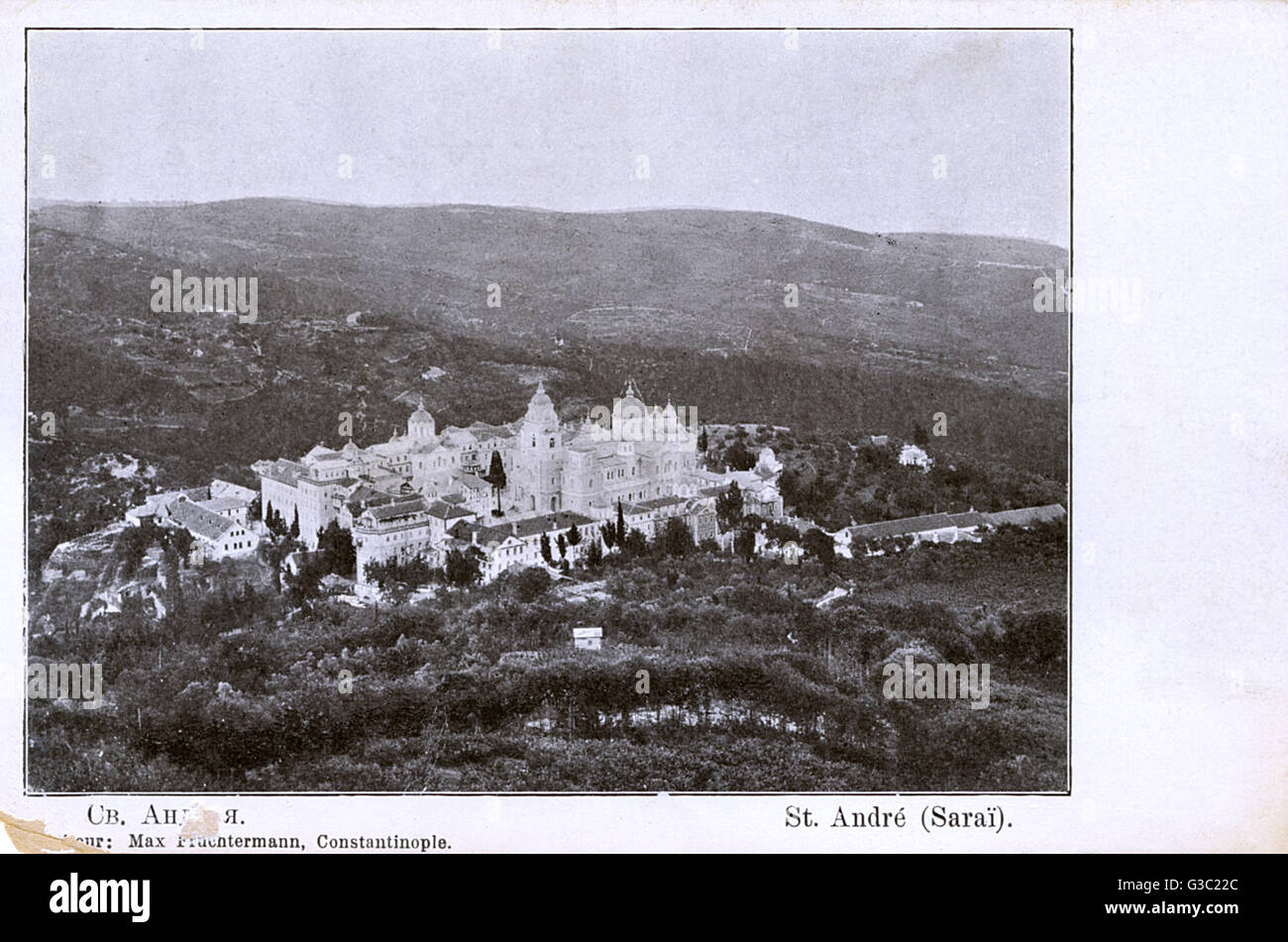Monte Athos, Grecia - Palazzo di Saint Andre (Aynoroz) Foto Stock