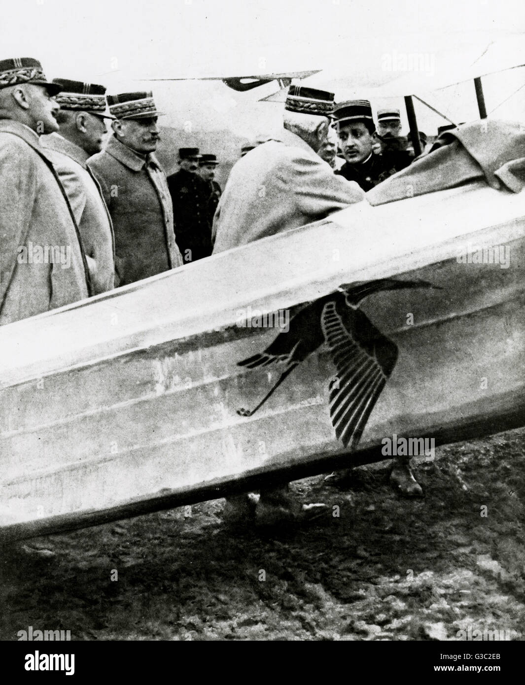 WW1 - Guynemer prende le strisce del suo capitano, 3rd marzo 1917 Foto Stock