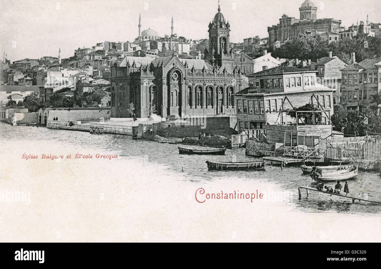 La Chiesa bulgara e la Scuola greca, Istanbul, Turchia Foto Stock