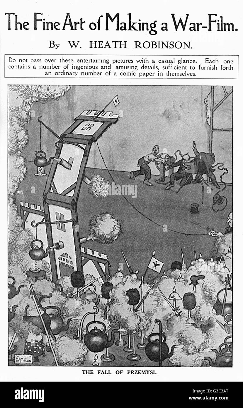 The fine Art of making a War-Film di Heath Robinson, WW1 Foto Stock