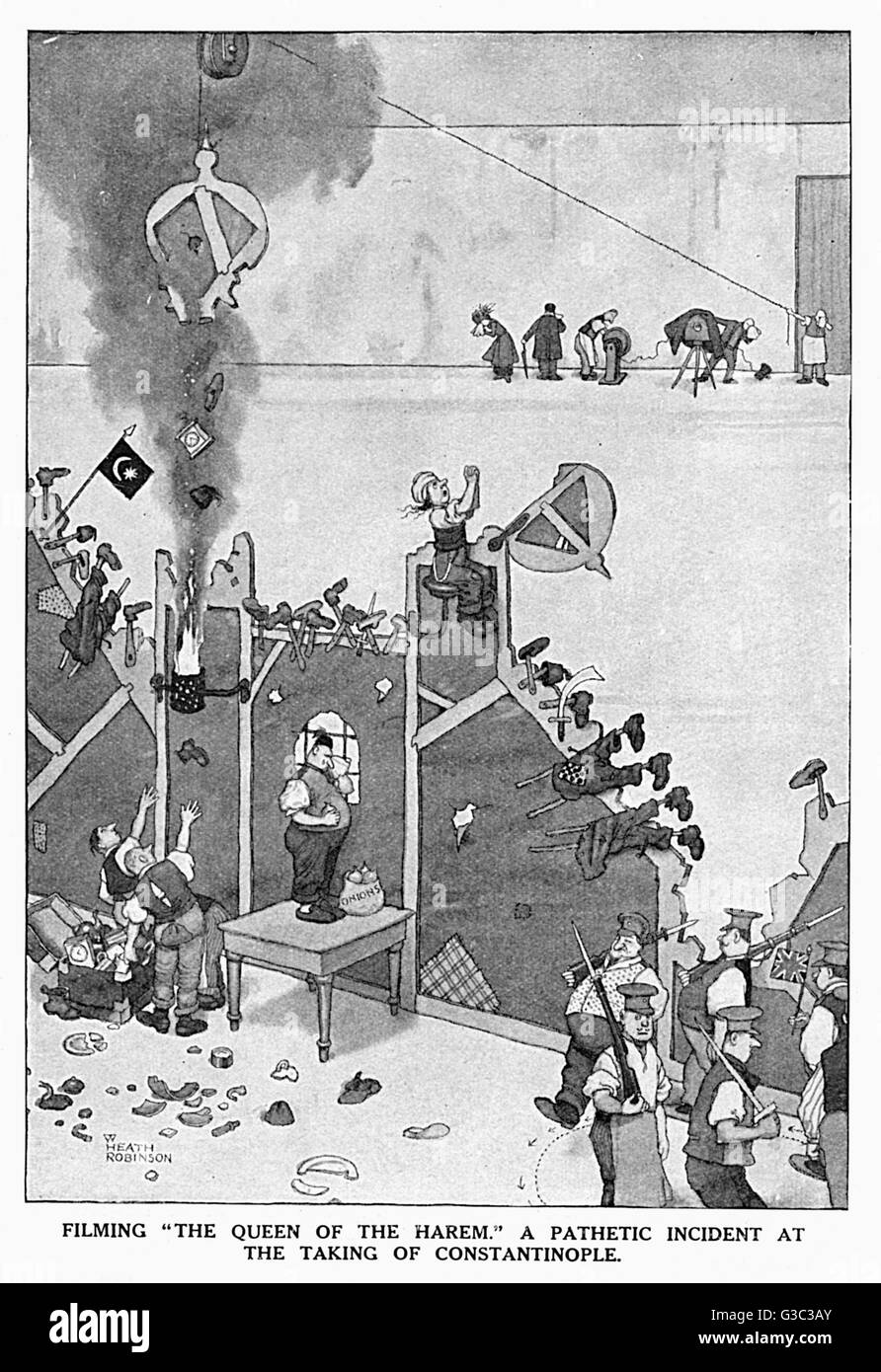 The fine Art of making a War-Film di Heath Robinson, WW1 Foto Stock