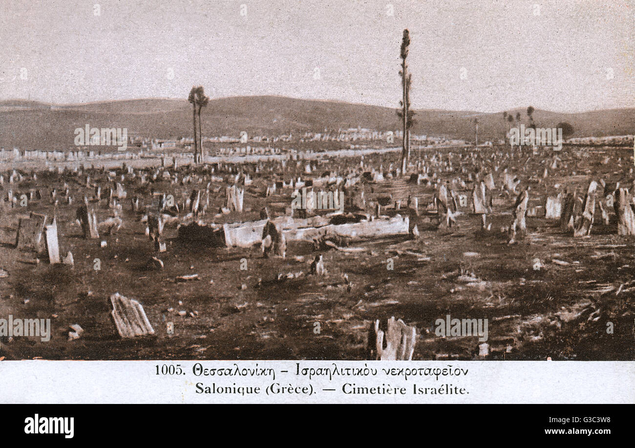 Salonicco - il cimitero ebraico Foto Stock