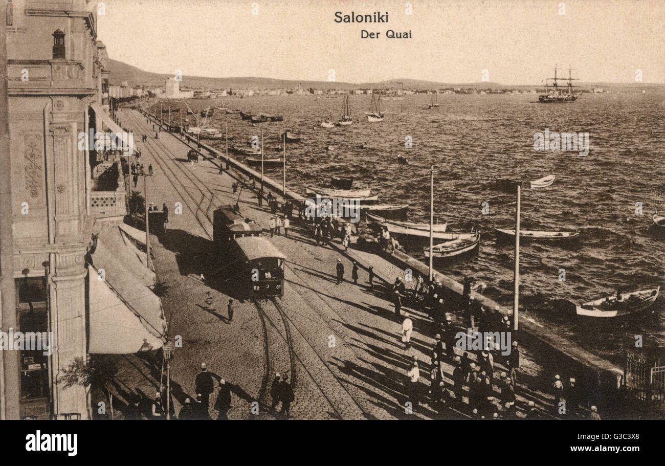 Salonicco - il lungomare - Quayside Foto Stock