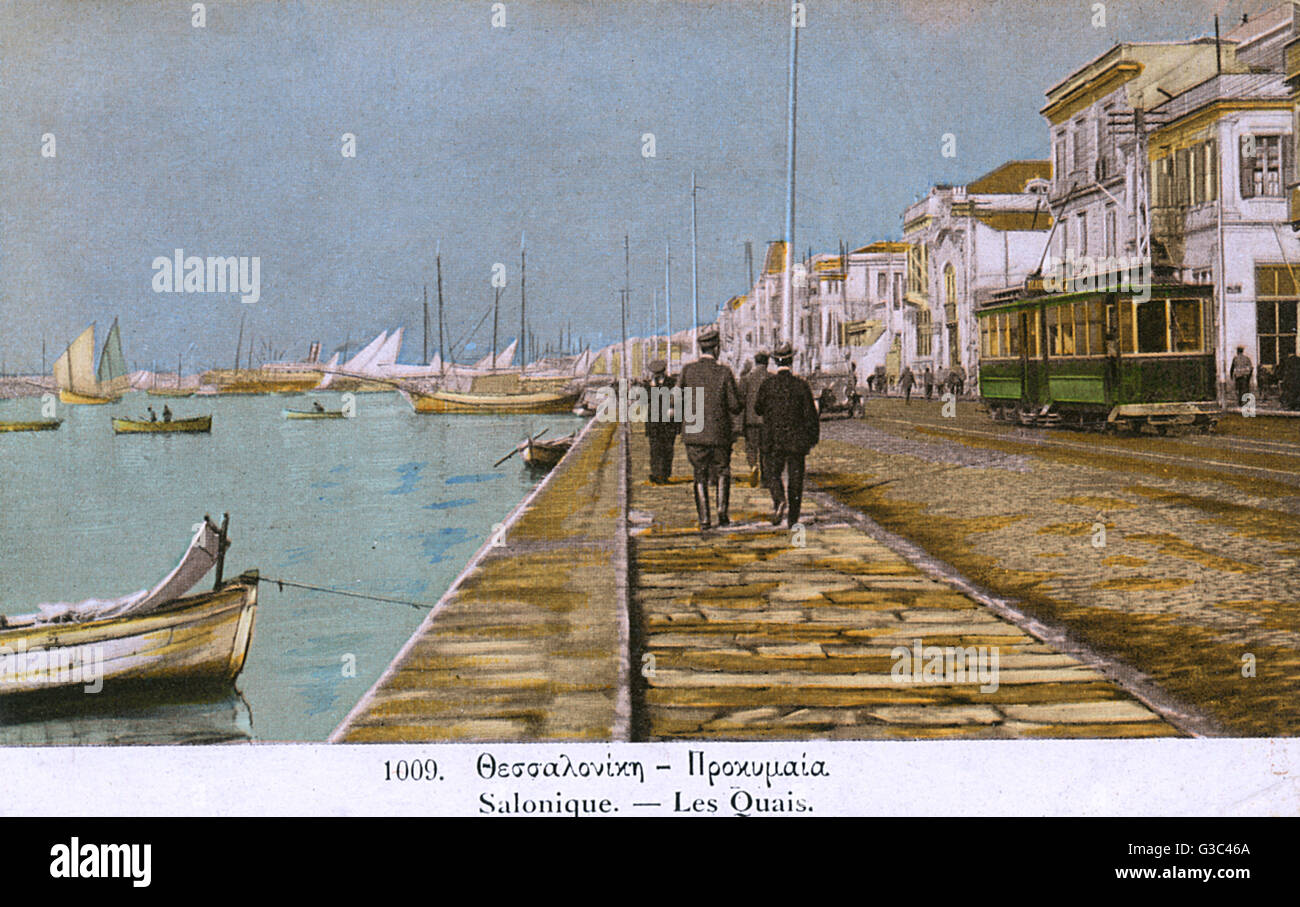 Salonicco, Grecia - il Quayside Foto Stock