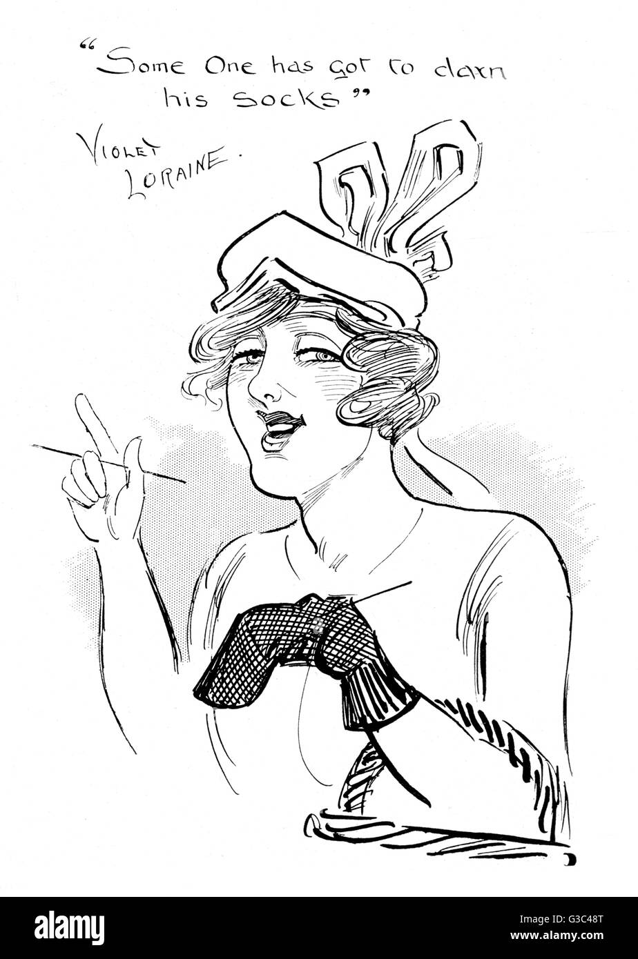 Violetta Loraine maglieria in Round the Map, WWI Foto Stock