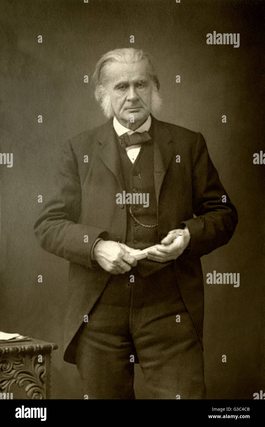 Il professor Thomas Henry Huxley (1825-1895), scienziato britannico (biologo), campione di Darwin la teoria dell'evoluzione. Data: 1890 Foto Stock