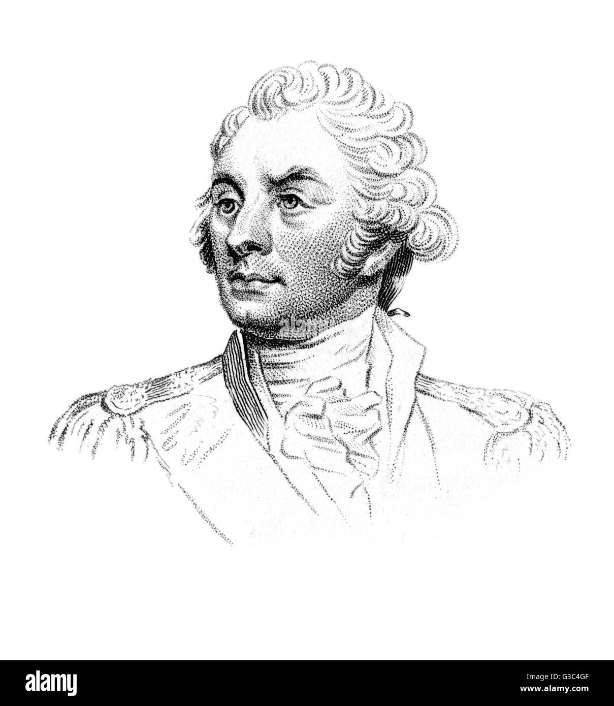 George Keith Elphinstone, primo Visconte Keith (1746-1823), navale britannica admiral attivo in tutto le guerre napoleoniche. Data: circa del XVIII secolo Foto Stock