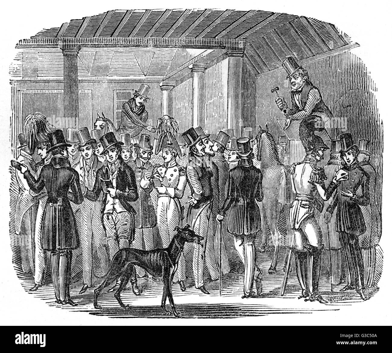 Illustrazione, Tattersall dopo la Derby Race Foto Stock