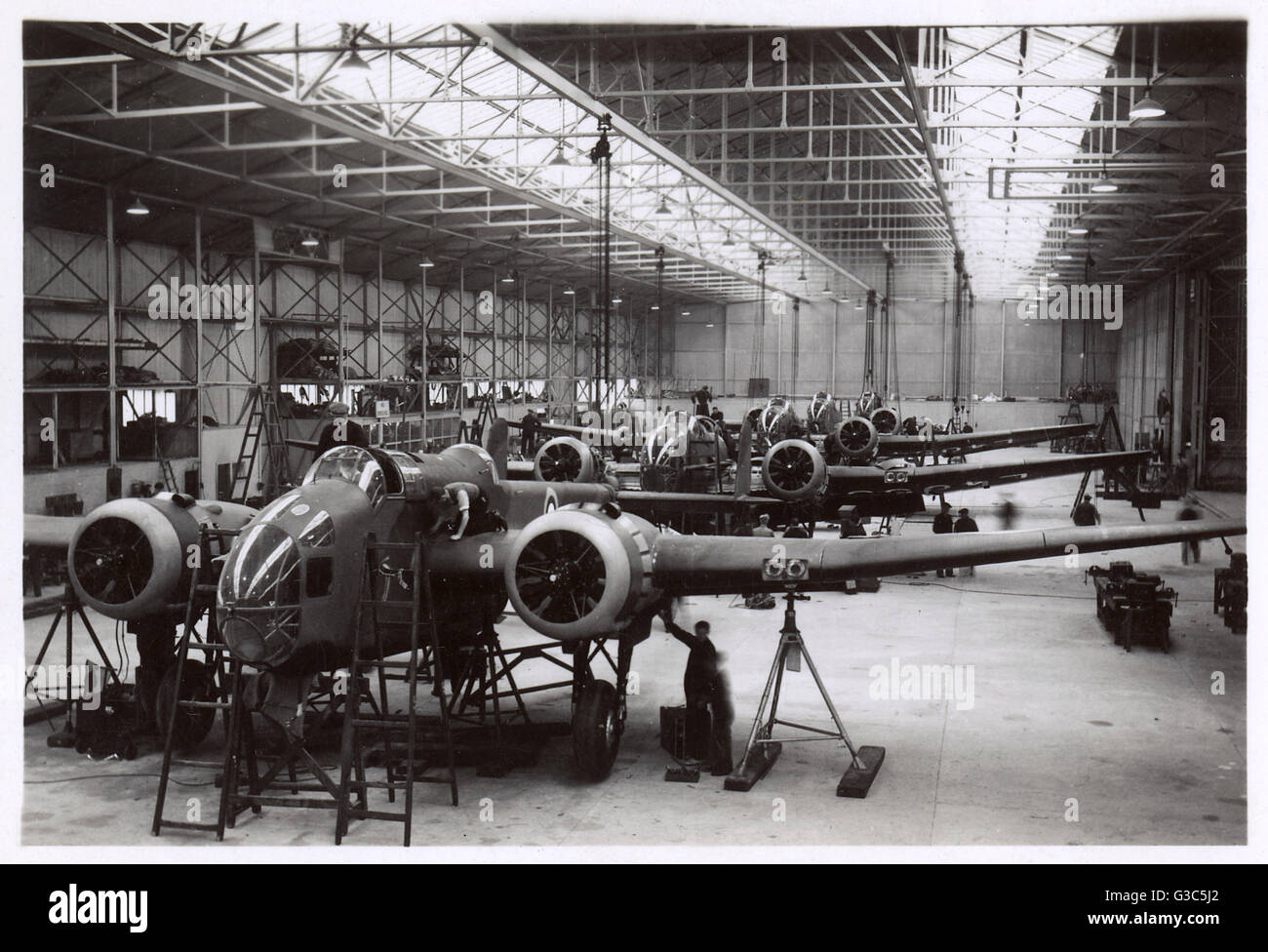 Handley Page Hampden Mk I di costruzione da Inglese a elettrico Smalesbury, Lancashire. Data: circa 1940 Foto Stock