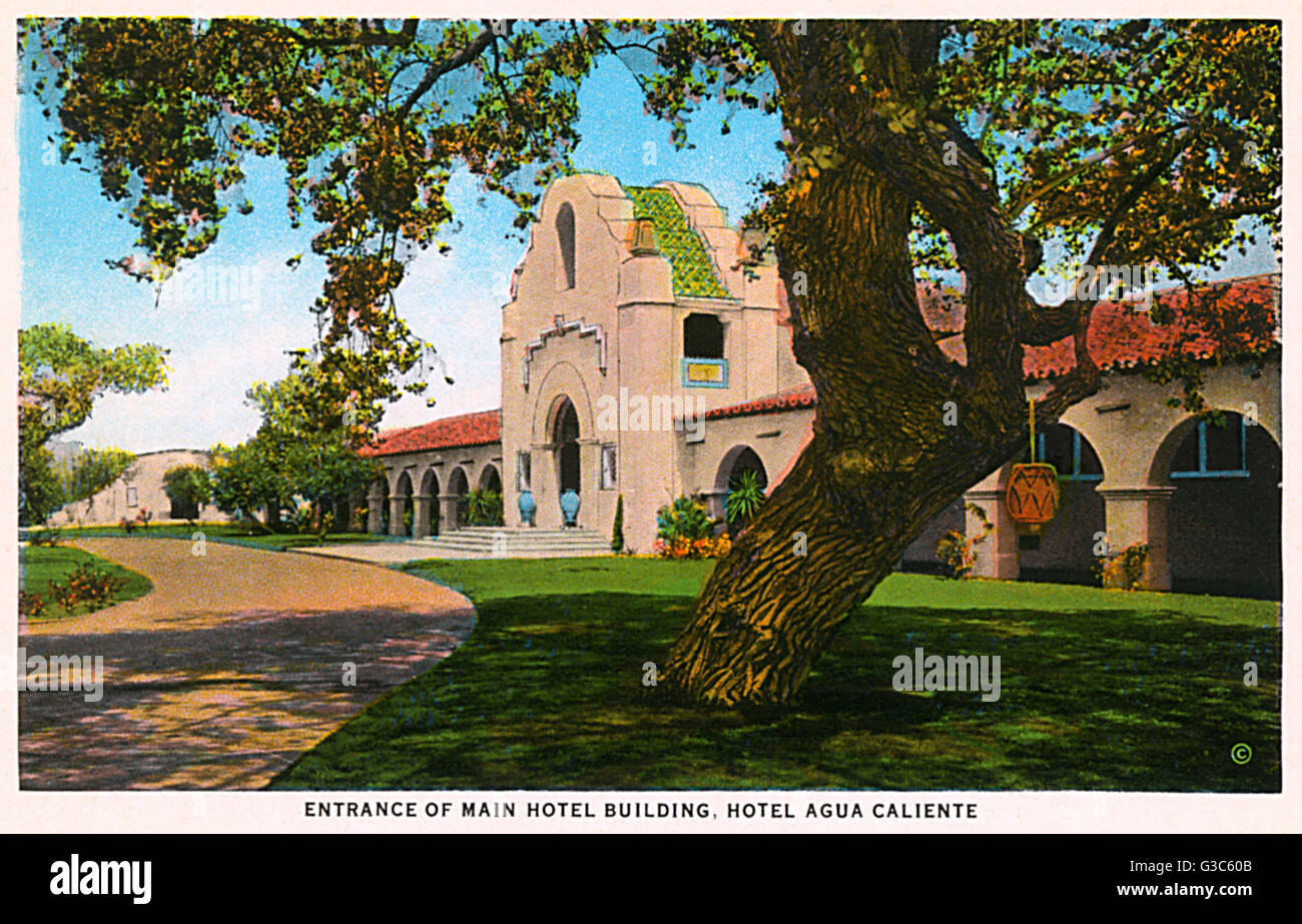 Ingresso all'hotel, Agua Caliente, Tijuana, Messico Foto Stock