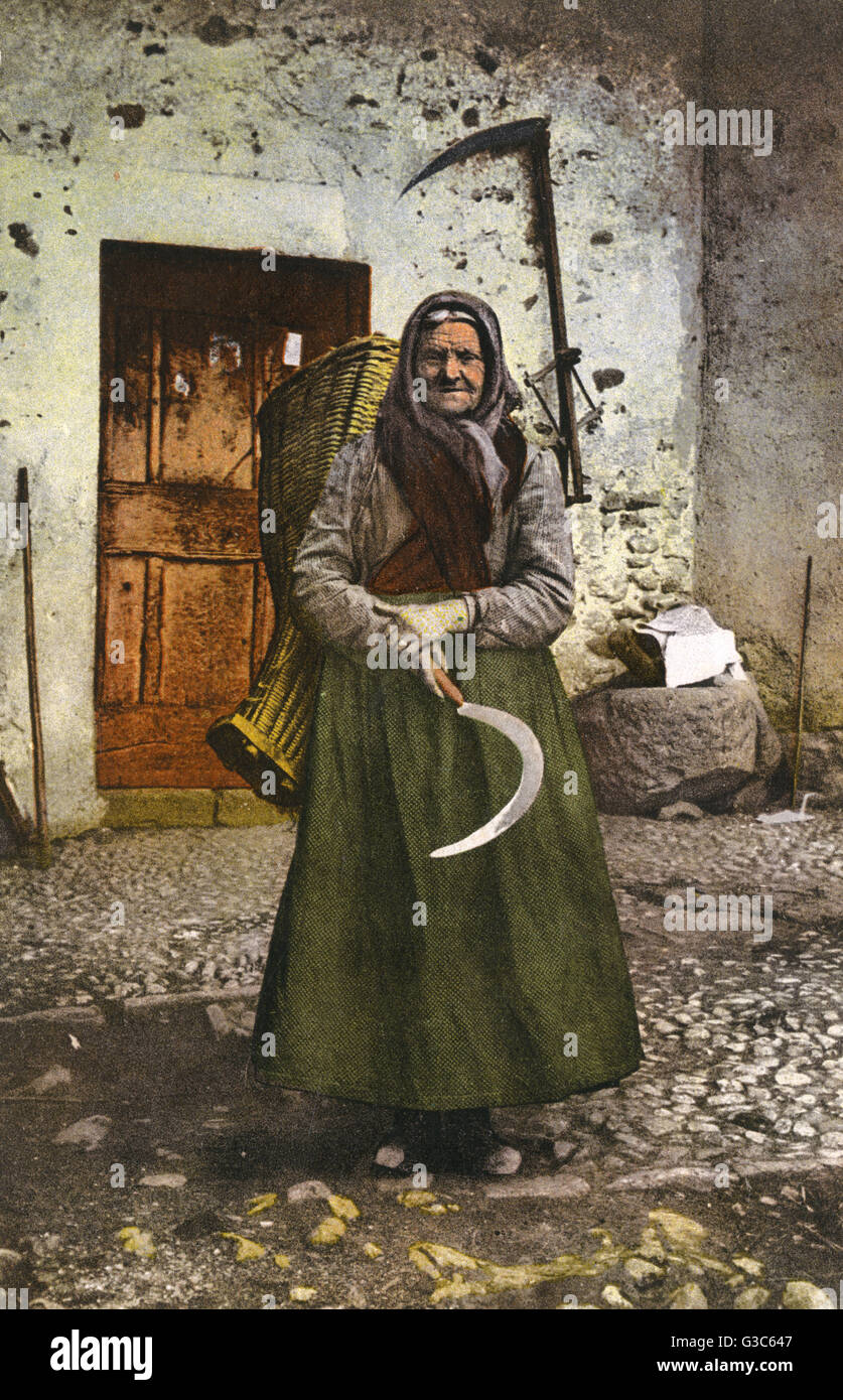 Donna ticinese - Cantone Ticino, Svizzera Foto Stock