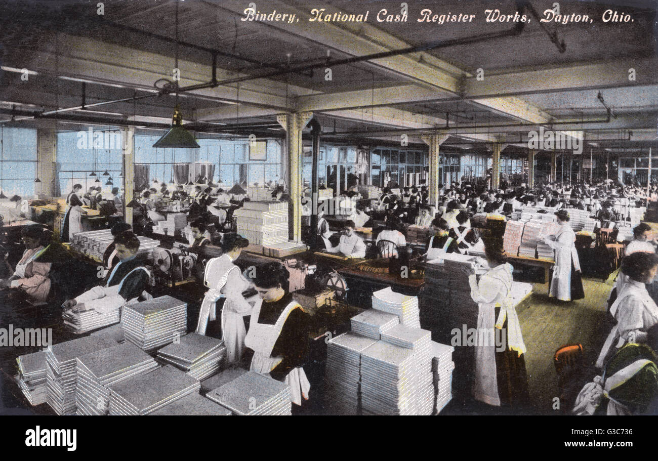 Bindery, National Cash Register Works, Dayton, Ohio, USA Foto Stock
