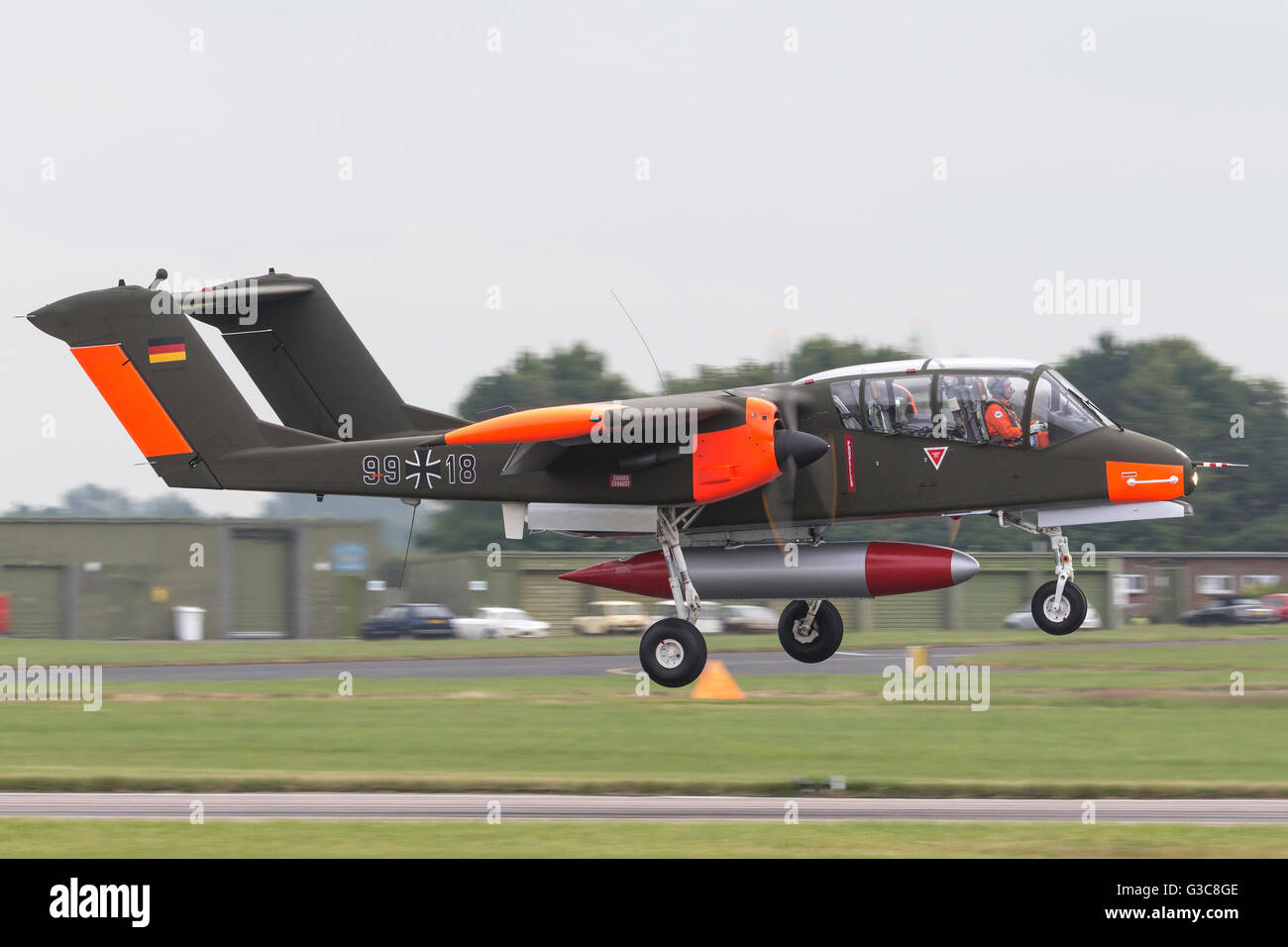 La North American Aviation - Rockwell OV-10B Bronco G-ONAA aeromobile in tedesco marcature militare Foto Stock