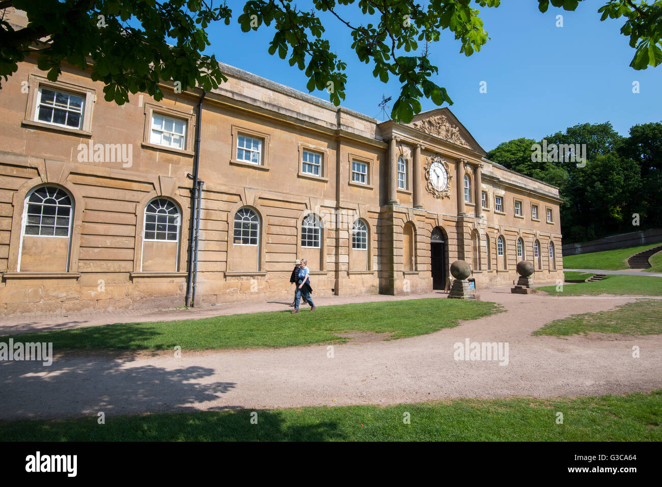 Blocco stabile a Wollaton Hall di Nottingham England Regno Unito Foto Stock