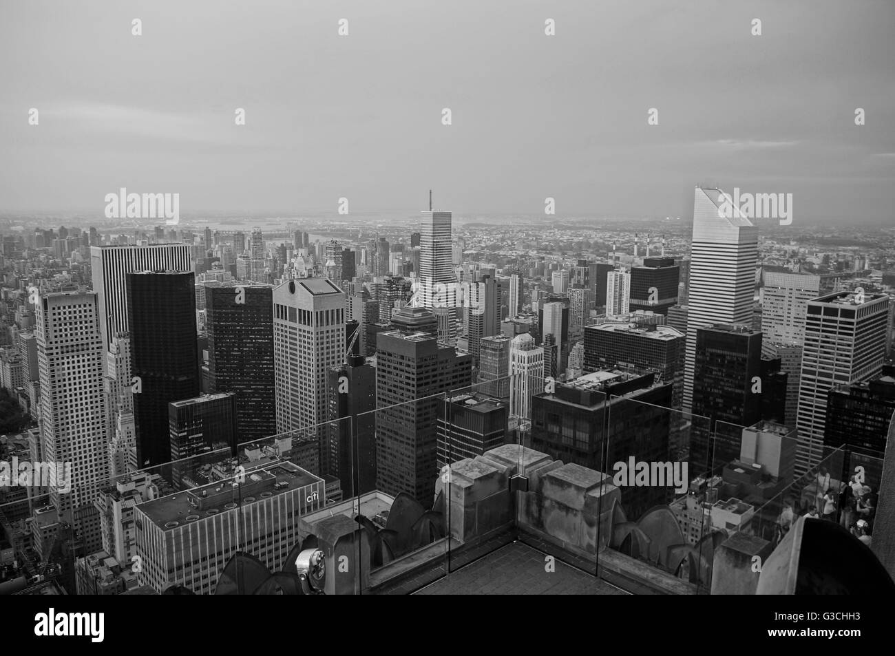 Vista su Manhattan dall' Empire State Building, New York, Stati Uniti d'America Foto Stock