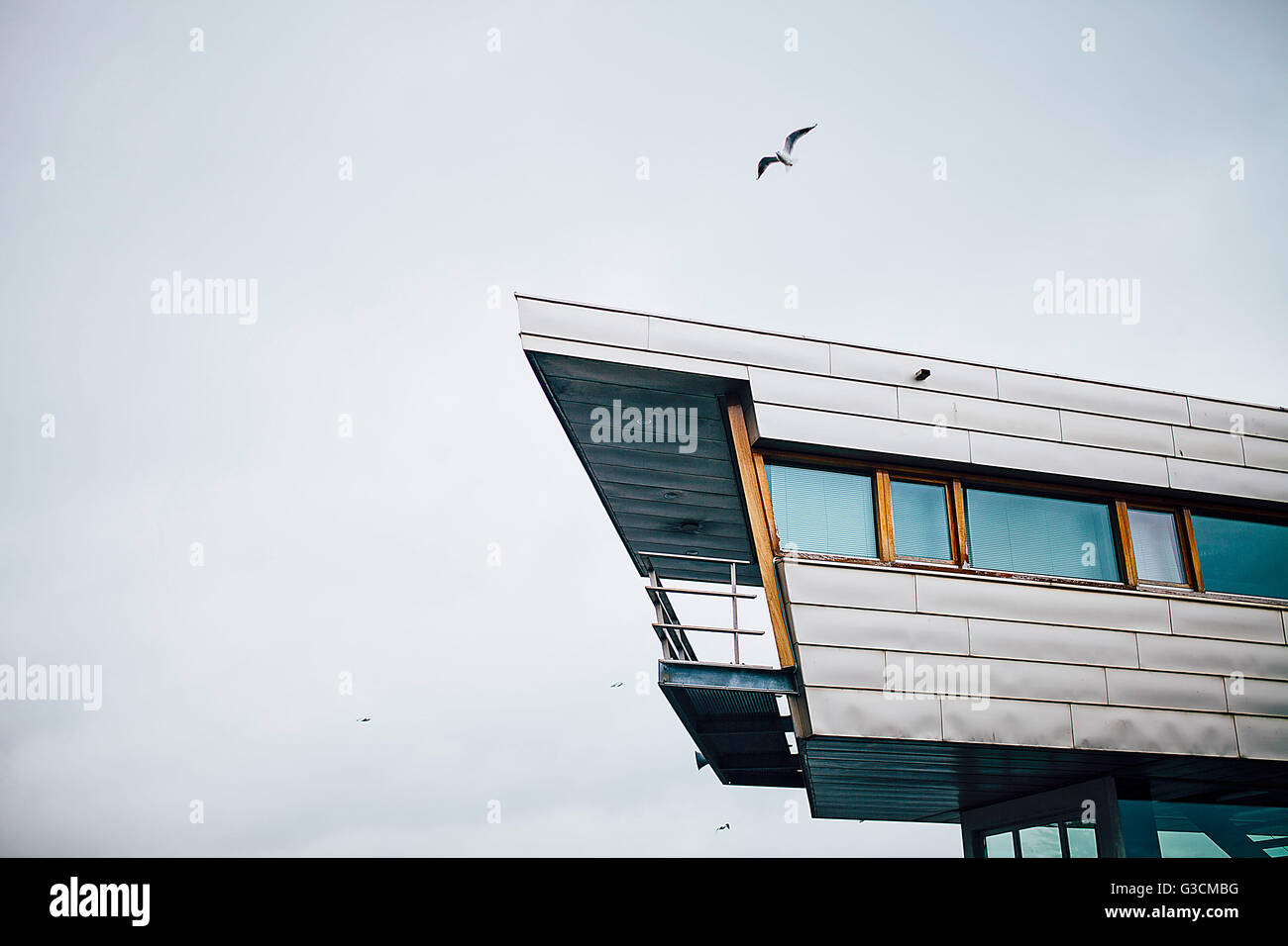 Architettura moderna nel porto di Amsterdam, Foto Stock