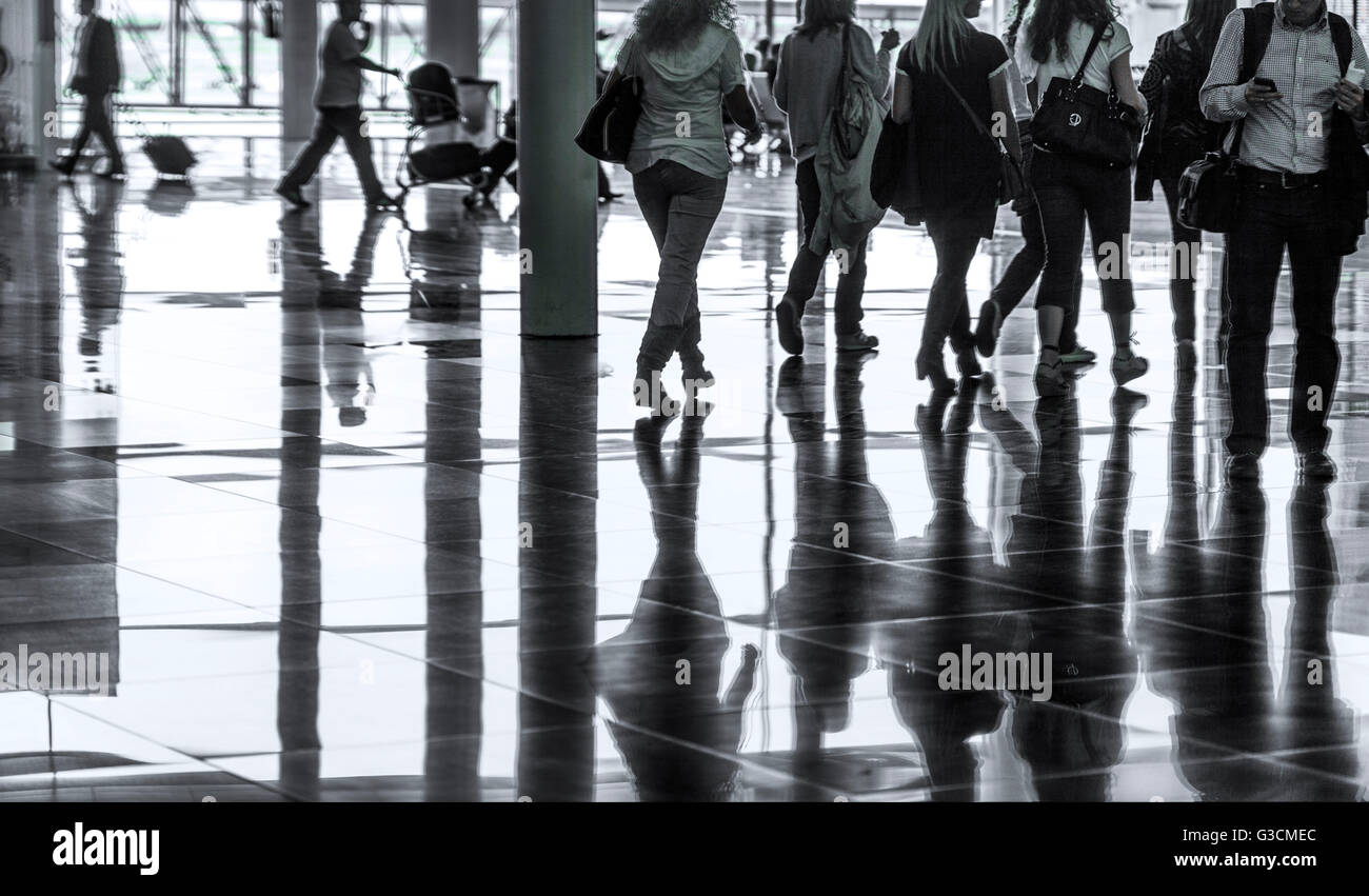 Le persone in movimento, equo, terminale, viaggi Foto Stock