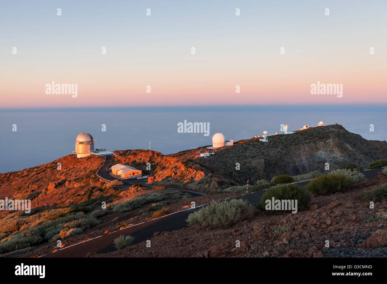 Osservatorio sul Roque de los Muchachos, La Palma Isole Canarie Spagna, Europa Foto Stock