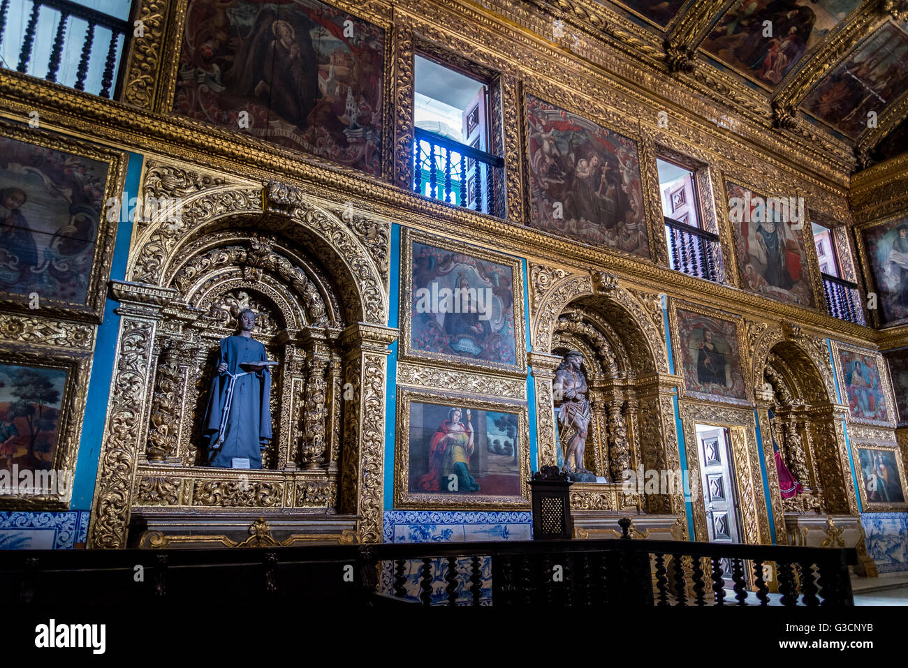 Capela Dourada da Ordem Terceira de São Francisco, Recife, Pernambuco, Brasile Foto Stock