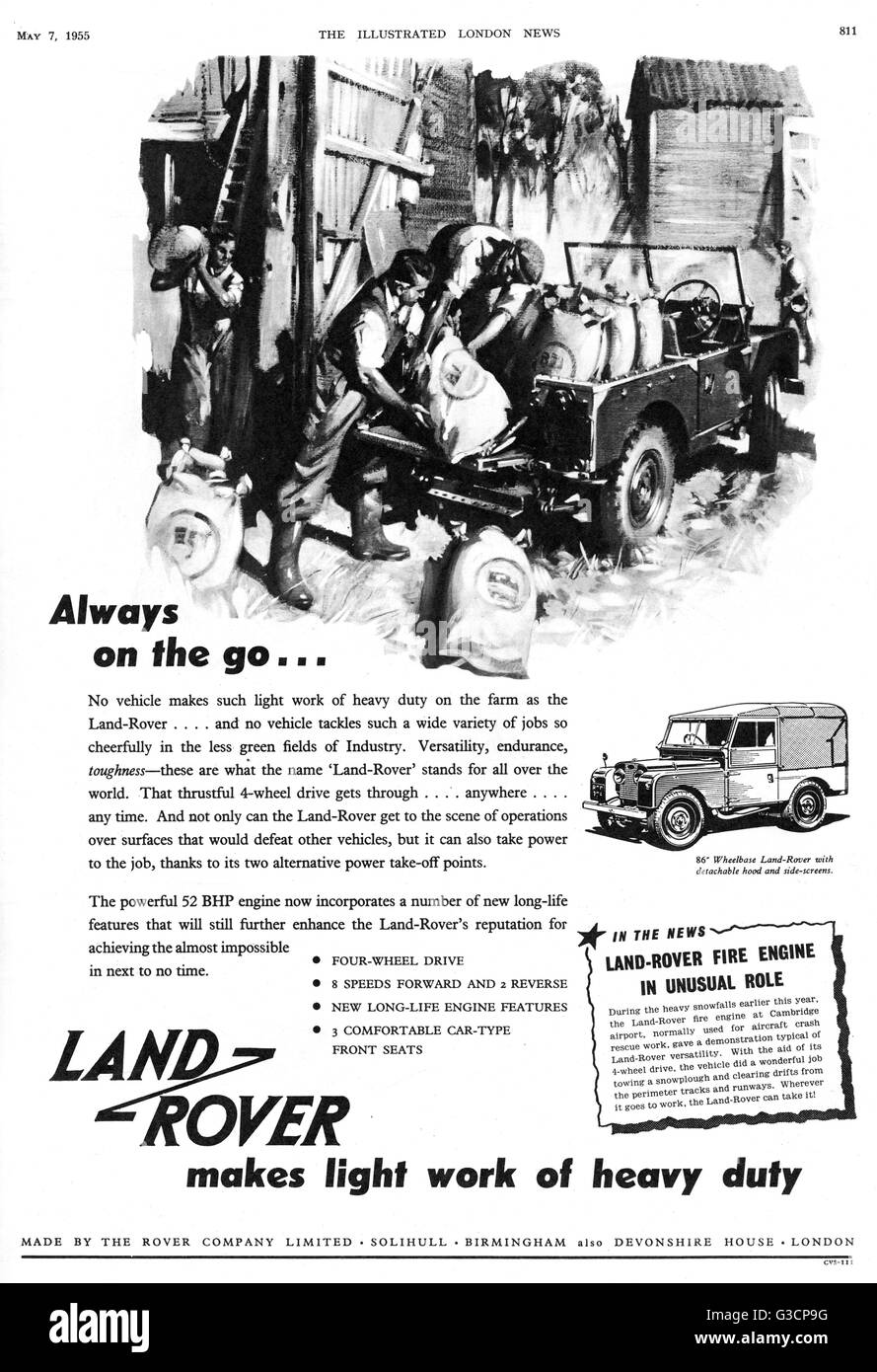 Advertisement for land rover immagini e fotografie stock ad alta ...