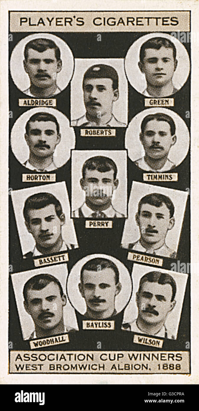 Vincitori della fa Cup - West Bromwich Albion, 1888 Foto Stock