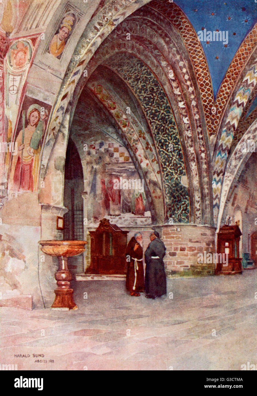 Chiesa inferiore di San Francesco, Assisi, Italia Foto Stock