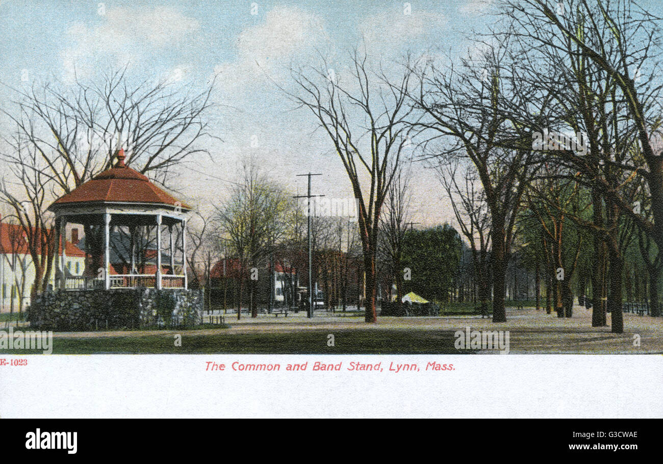 Common e Bandstand, Lynn, Massachusetts, USA Foto Stock