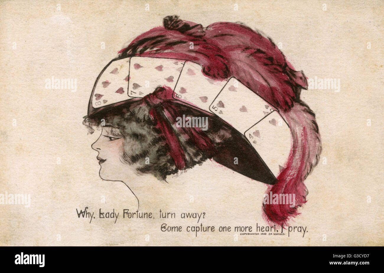 Lady Fortune fuori per catturare un altro cuore Foto Stock