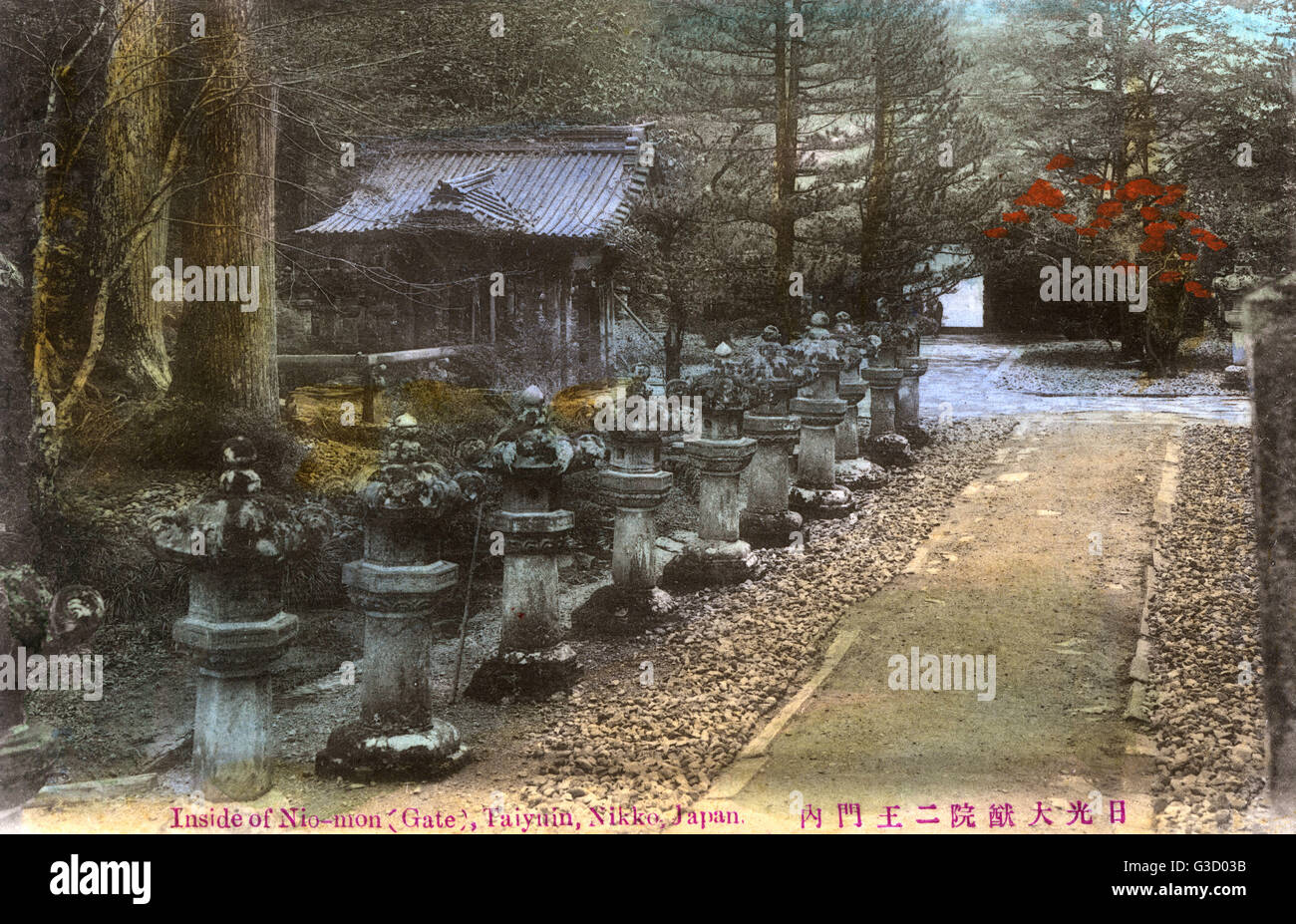 Taiyu-in Reibyo porta Niomon, Mausoleo di Taiyuin, Nikko, Giappone Foto Stock