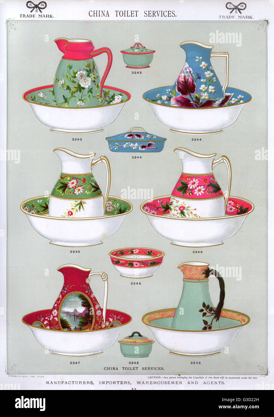 Servizi igienici Cina, piastra 53 Foto Stock