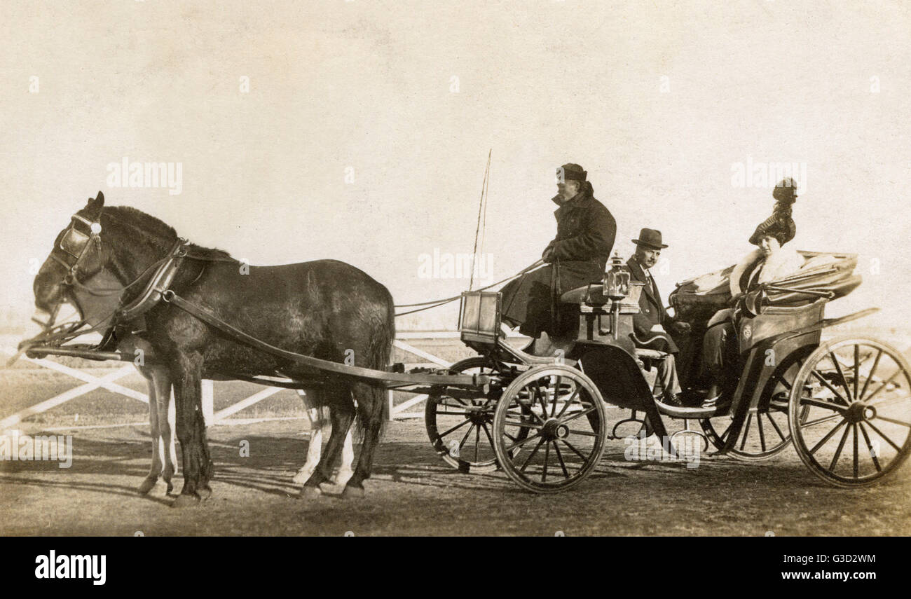 Cina - Coppia europea di alcuni status in una carrozza fine Foto Stock