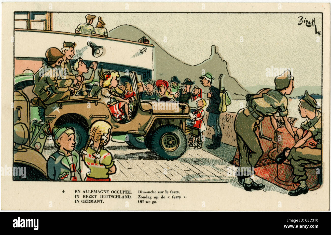 Occupazione delle truppe americane in Germania dopo la fine del WW2 Foto Stock