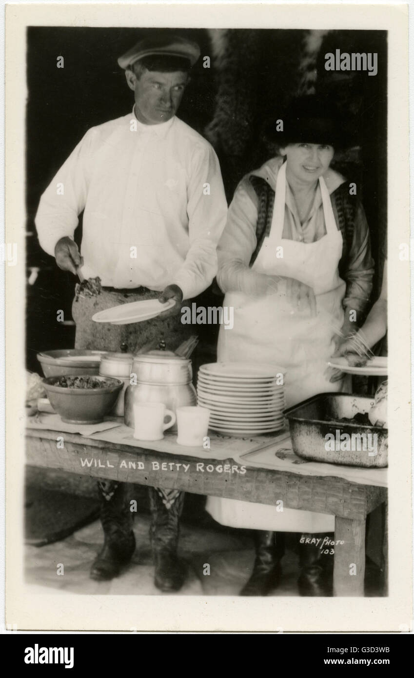 Will e Betty Rogers - cucina all'aperto Foto Stock