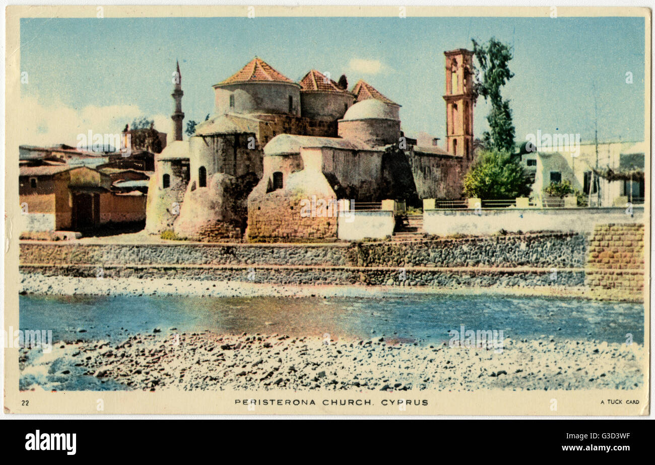 St Barnaba e Hilarion Chiesa, Peristerona, Cipro Foto Stock